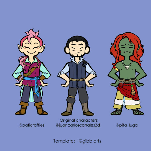 Original characters from our role party, based in Gibb Arts ‘s ship template.Personajes originales d