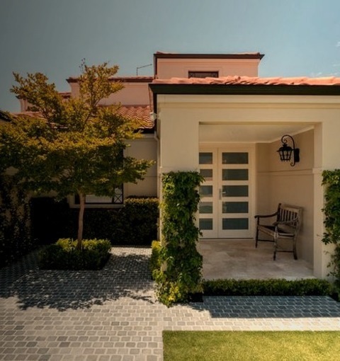 Natural Stone Pavers - Traditional LandscapeThis Is An Illustration Of A Sizable, Formal, Full-sun Front