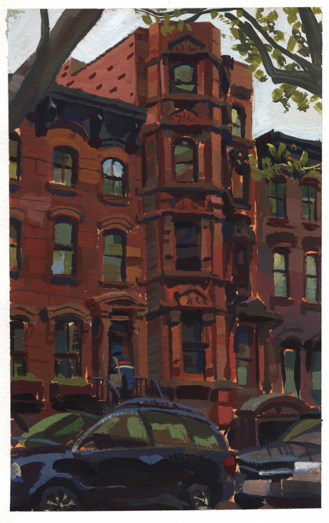jettpack: A plein air painting I did in Fort Greene in Brooklyn on a trip to NYC back in 2016. This 