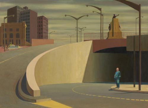 This week’s painting discovery: “Cahill Expressway” by Jeffrey Smart (1962). 