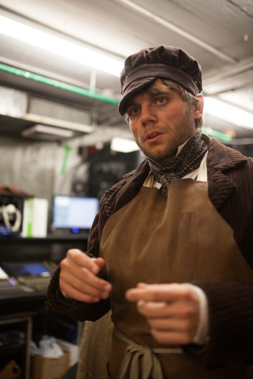 Nathaniel Hackmann prepares for an appearance in the Docks. Photo by maxgordonphotography.