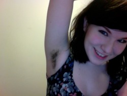 Women's hairy armpits