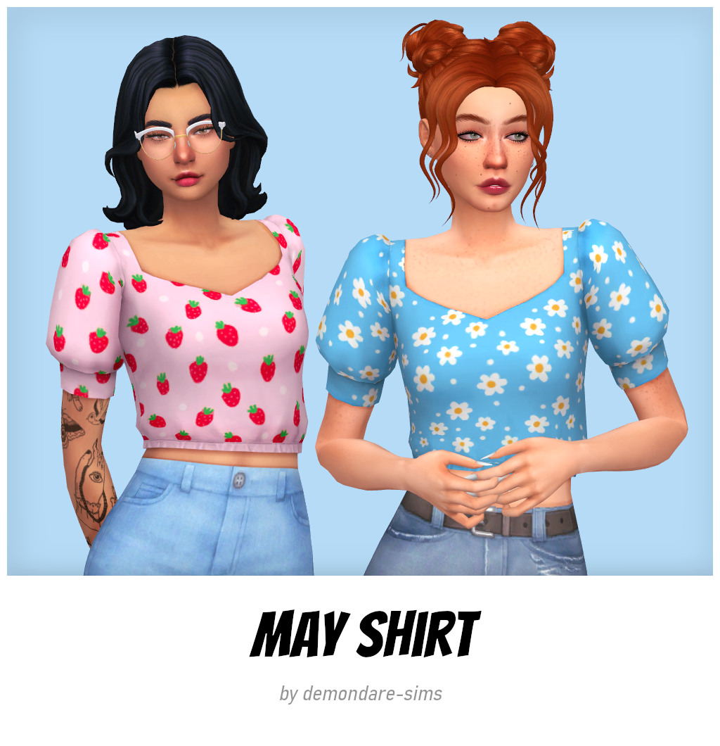 demondare-sims: May ShirtDOWNLOAD: patreon (free)24 swatchescustom ...