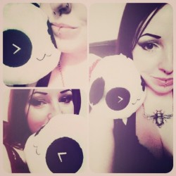 wifetodarkness:  phexxie-was-here:  New #panda friend from @wifetodarkness, named him Pon, I love him! :D #birthday #cute #Kawaii  I’m so glad you like himmmm, I told you I would make it up to you ;) &lt;3  