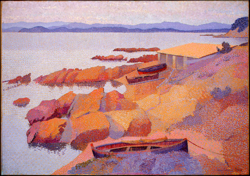 artist-cross:Coast Near Antibes, 1891, Henri-Edmond CrossMedium: oil,canvas