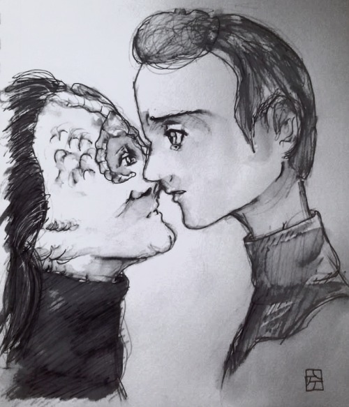 kaikosensei: Garak and Bashir about to kiss?yes my life is perfect<3