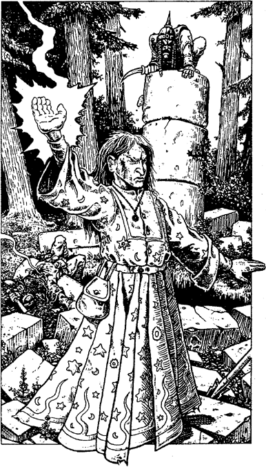 fuckyeahbritisholdschoolgaming:  Illustrations from Lone Wolf 1 - Flight From the Dark. Gary Chalk, 1984.I am so wedded to the idea that Magamund is Gary Chalk’s pen and ink work that I’ve never been able to take to any other artist’s vision of