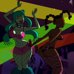 chillguydraws: That’s So Ravers  We will never forget you til the day we die, Samurai.  Quite possibly some of the most interesting lady Ravers in the crowd from the earlier episode of Samurai Jack. And man is that song catchy.  And I know, I still