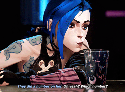 tesb:Wanna know a secret? Silco thinks he made Jinx, with all his rants and his hard-won lessons. “Excise your doubts, Jinx. Be what they fear, Jinx.” Like everything was the same as when Vander left him. But he didn’t make Jinx. You did.JINX in