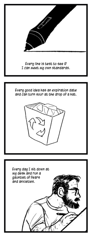 makinaro:  I win.I got introspective one day and sketched out a 6 panel comic. It sat in a folder for a few days before I expanded it to 10. Then it sat for a week. After which, I moved on. The expiration date had passed, and the comic joined the rest