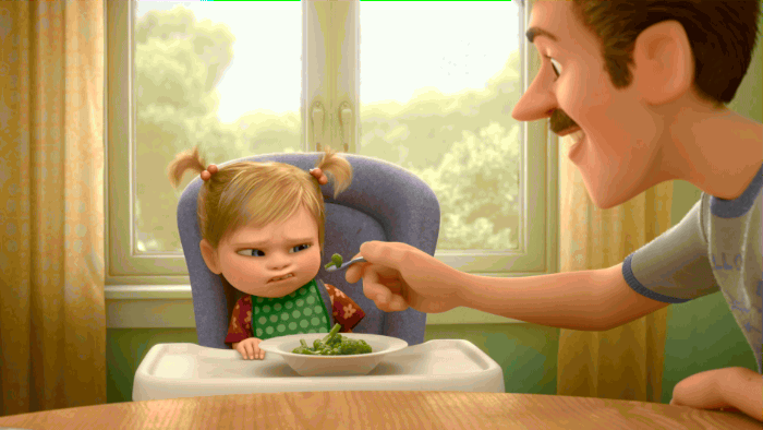 disney:  Count on Disgust, voiced by Mindy Kaling, to keep you from making a huge