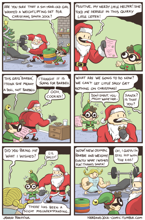 markocomics:  Nerd and Jock Christmas comic from few years back