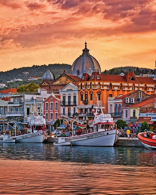 Harbour of Mytilene, Lesvos, Greece by Georgee Petropoulos.