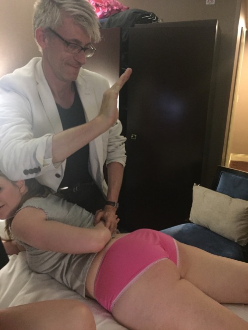 alexinspankingland:  @badlilblubunny told on me, Paul spanked me, Zoey( @spankedbythelake ) took photos 💖