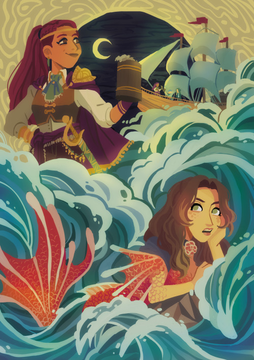 the little mermaid ft dorothea and petra for @fodlansfables! i got my copy and my god is the book is