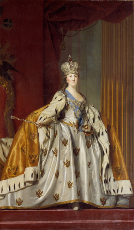 fripperiesandfobs: Coronation dress of Catherine II, 1762, worn in her portrait by Vigilius Eri