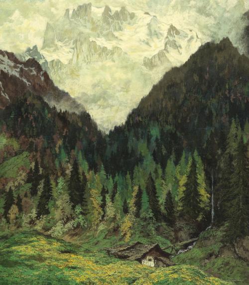 catonhottinroof: Hugo Hodiener (Hodina) (1886 - 1945)  High in the Mountains, (Sella group, Dol