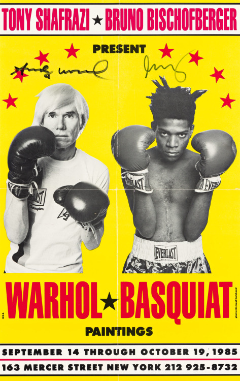 blondebrainpower:Warhol * Basquiat Paintings, 1985Photo By Michael Halsband