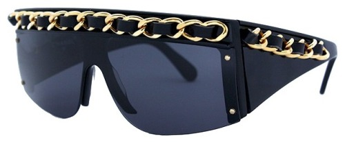 ULTRA RARE! CHANEL CC Chain Sunglasses Black Eyewear 01455 94305