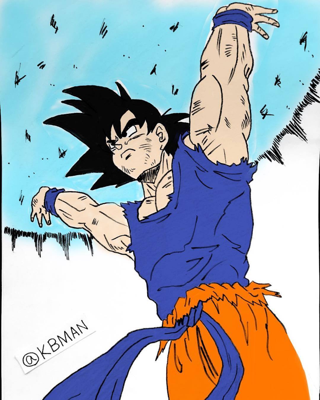 Kb Man Blog 前描いたやつを着色 Dragonball ドラゴンボール 悟空 Goku 絵 イラスト