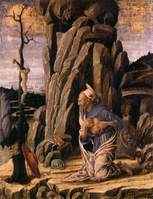 The Penitent Saint Jerome, by Marco Zoppo, Pinacoteca Nazionale, Bologna.