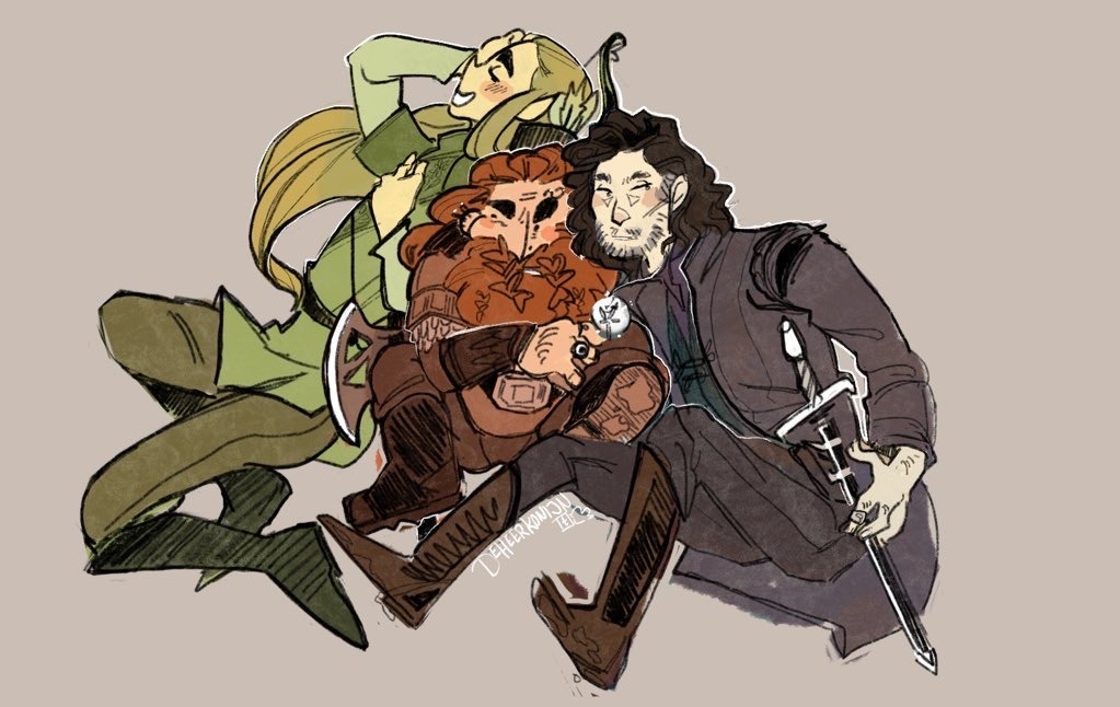 Lord of the Rings - 3 Hunters by DavidRabbitte on DeviantArt