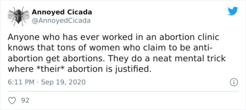 angelswithlightsabers:seandotpolitics:Abortion Clinic Employee Shares How Some Pro-Life Women Act Wh