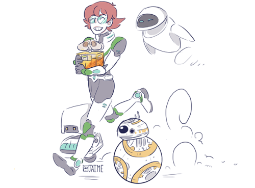 erijaime: litriu responded: I hc that Pidge ends up constantly adopting new robots. Some of them are