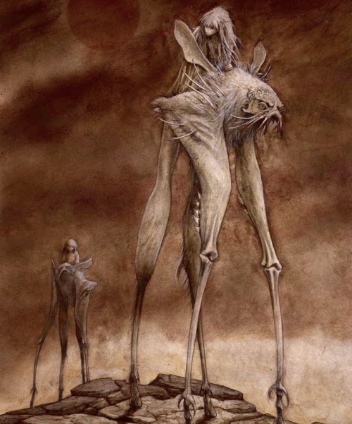 Brian Froud concept art for The Dark Crystal (1982).