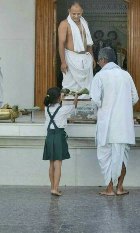 Offering to Krishna and Balarama, Govindaji temple, Imphal, Manipur