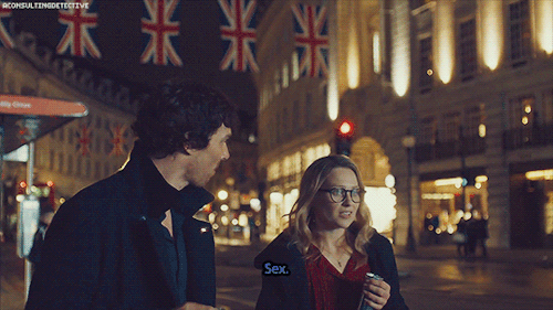 Sherlock + Sex finally doesn’t alarm him.