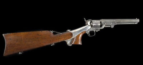 peashooter85:Colt Model 1851 with detachable shoulder stock which doubled as a canteen.