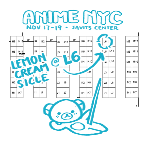 next weekend I’ll be hitting up Anime NYC at table L6 ✨ hope to see you there!!