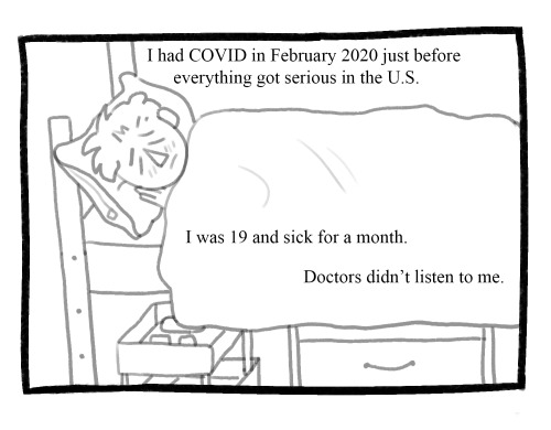 vitariesocks:Comic on having long-COVID as a young person. Sending love to others who may be similarly suffering. Ko-Fi (ID under the cut) Keep reading