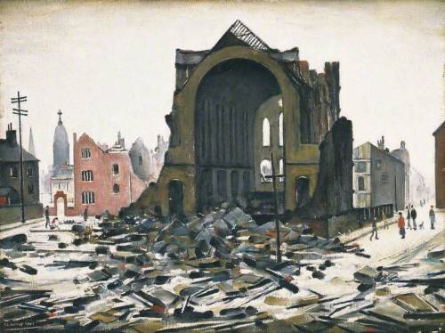 artistlowry: St Augustine’s Church, Manchester, 1945, L.S. Lowry