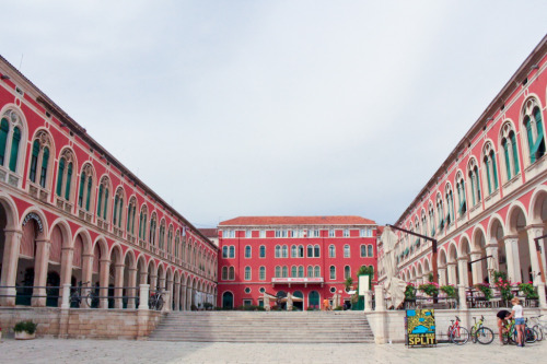 Walking around the ancient city of Split, Croatia.