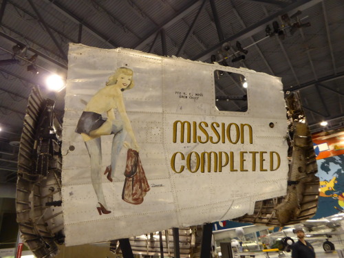 fromcruise-instoconcours:The last of the nose art on display at the EAA Museum, a collection of roug