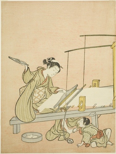 aic-asian: Throwing the Shuttle, Suzuki Harunobu, 1761, Art Institute of Chicago: Asian ArtClarence 