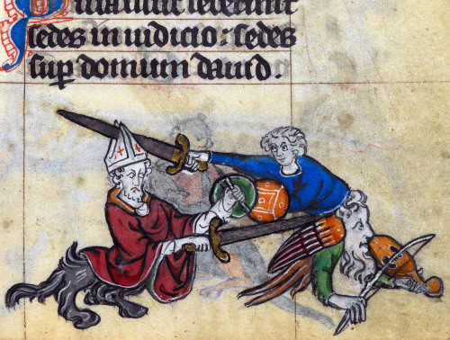 bishop vs. fiddler‘The Maastricht Hours’, Liège 14th centuryBritish Library, Stowe 17, fol. 160r