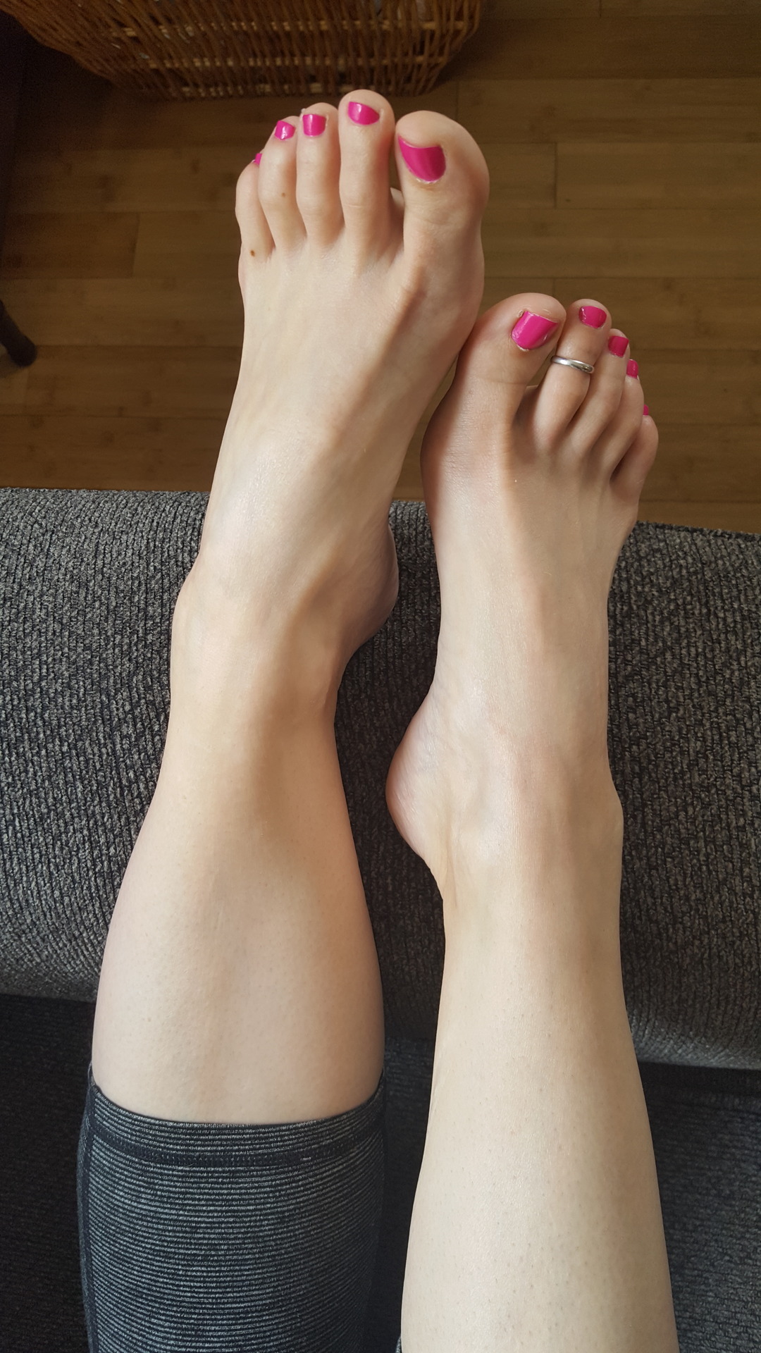 myprettywifesfeet:  My pretty wifes gorgeous candid feet relaxing while having her