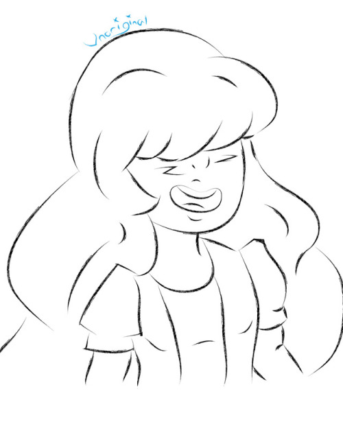 I was bored so I did a couple uncolored sketches of Sapphire