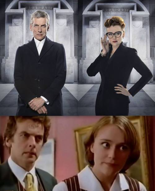 avimages:  Peter Capaldi & Keeley Hawes reunite in the next episode of Doctor Who, Time Heist. They previously co-starred in “Hotel!”  https://www.facebook.com/randomfandomstuff