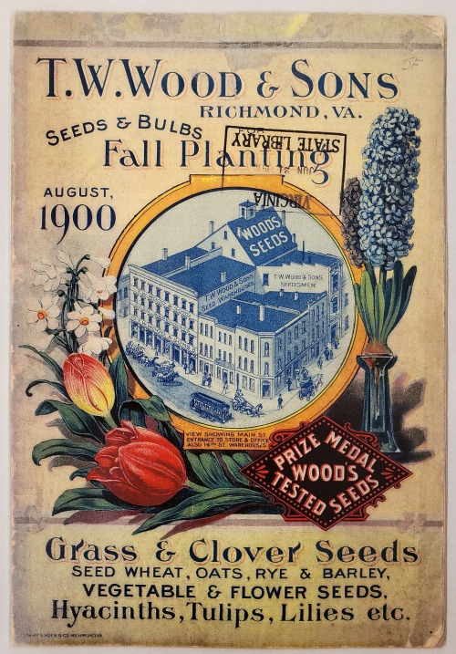 Cover from: Wood’s tested seeds. Richmond, Virginia : T.W. Wood &amp; SonsSB115 .W87 1900