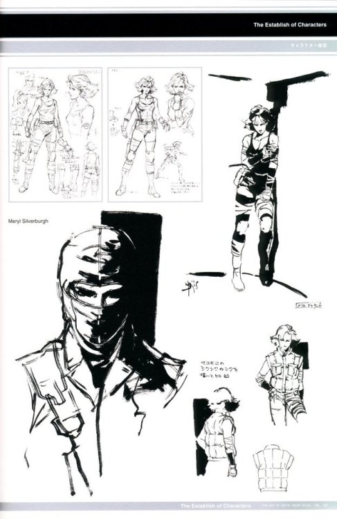 conceptcentral:  Metal Gear Solid 1: Characters Concept Art [½] - Yoji Shinkawa