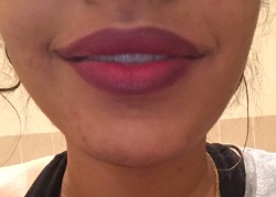 I tried out a subtle ombré lipstick thing. Its like a berry color fading into pink.