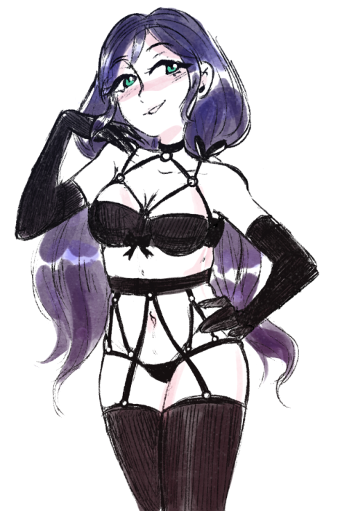 childofsquid:  Some Nozomi doodles to relax <3  I wanted to draw Nozomi in one of those Creepyyeha outfits hehe  