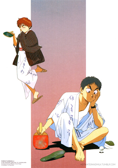 hotwaterandmilk: Noa and Asuma illustration originally featured on the perfect version of the 3rd&nb