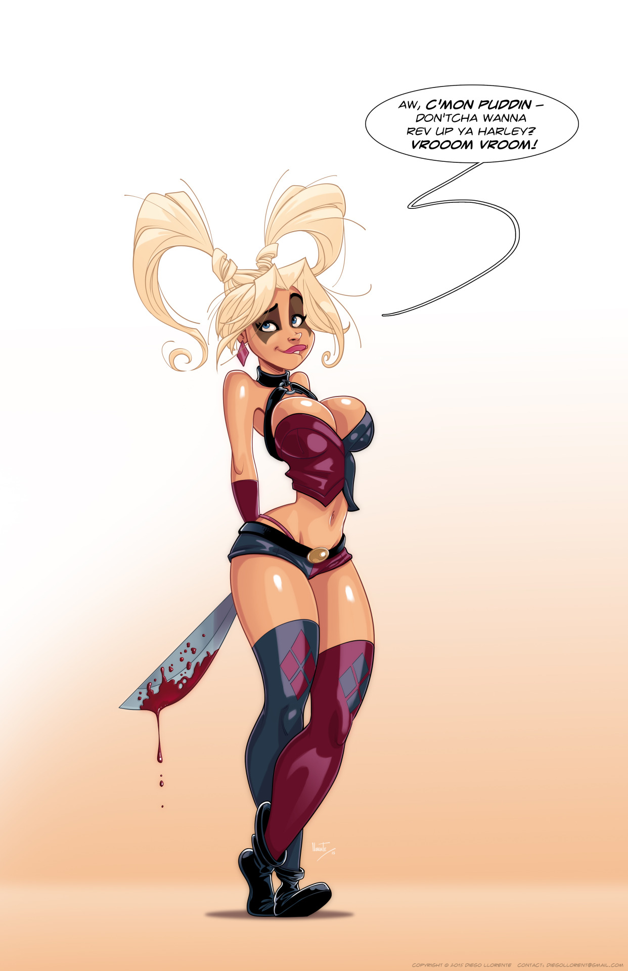 diegollorenteart:  Harley Quinn :)   ;9