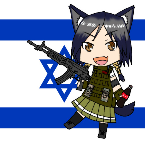 Galil ARA character from the series Upotte!! which consists of characters that are the anthropomorphic personifications of various firearms