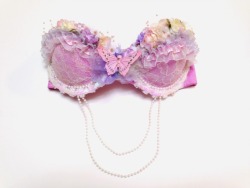 dryadgoddess:  Pastel fae bra 🌙💞✨ Size 34A ready to ship!   https://www.etsy.com/listing/177950512/pastel-fae  I can make other sizes. If interested in this bra or other magical designs check out my etsy! http://www.etsy.com/shop/lunarnymphs